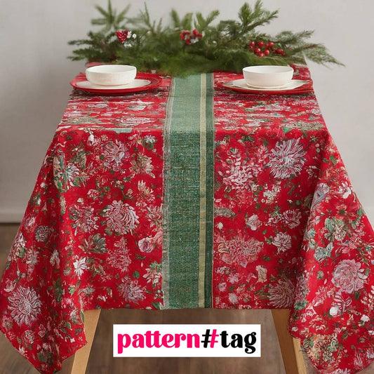 Tessuti Natalizi per la Casa: Crea Tovaglie e Tovaglioli Fai Da Te patterntag