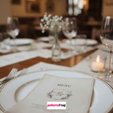 Menù matrimonio, battesimo, comunione ed eventi speciali in tessuto