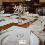 Menù matrimonio, battesimo, comunione ed eventi speciali in tessuto