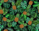 Pattern Estate hawaiano esotico con ananas