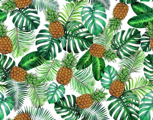 Pattern Estate hawaiano esotico con ananas