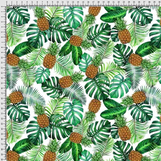 Pattern Estate hawaiano esotico con ananas