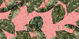 Pattern Estate Foglie tropicali