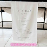 Insegna da bar e matrimoni in tessuto personalizzata