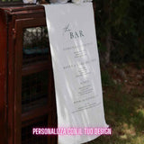 Insegna da bar e matrimoni in tessuto personalizzata