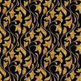 Pattern design Natale elegante oro
