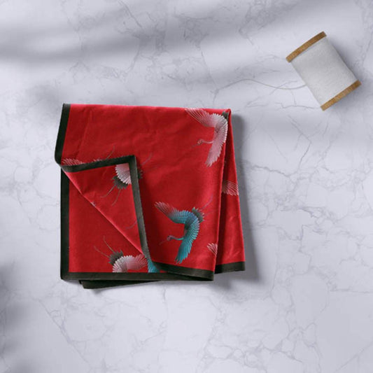 Pochette da uomo con fenicotteri rosso