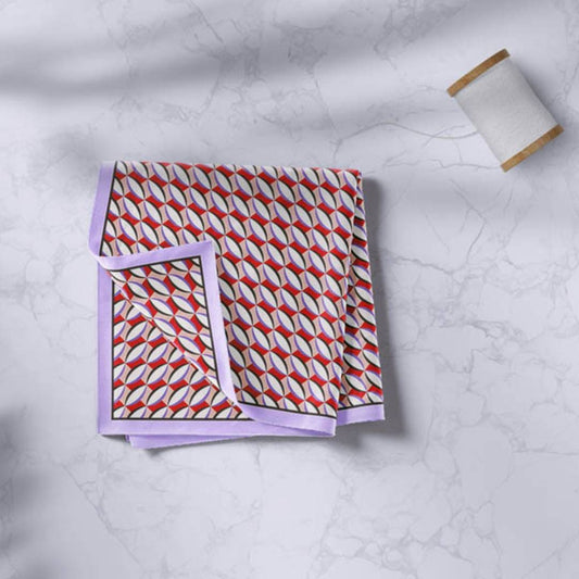 Pochette da uomo geometrico raffinato viola