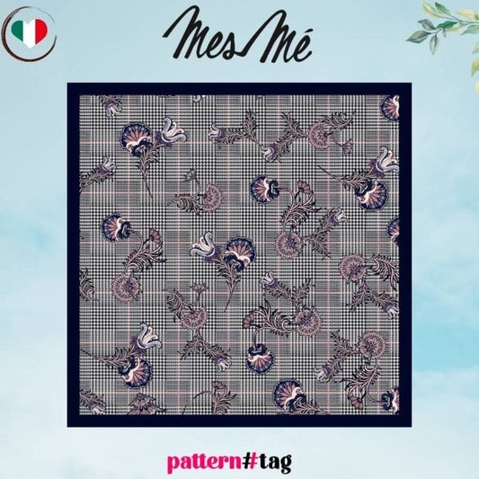 Pochette da uomo classico con fiori viola