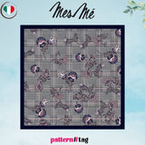 Pochette da uomo classico con fiori viola