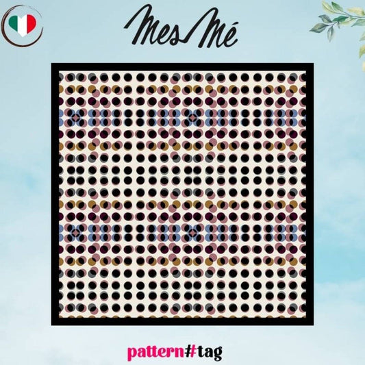Pochette da uomo pois bianco nero
