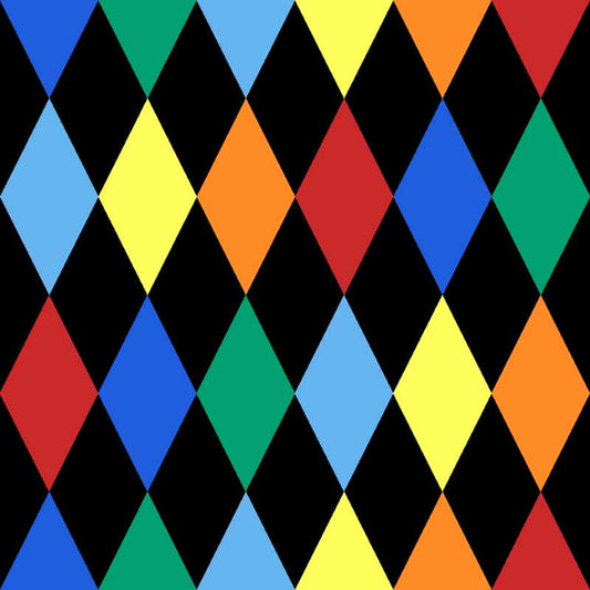 Pattern design Arlecchino con rombi Carnevale