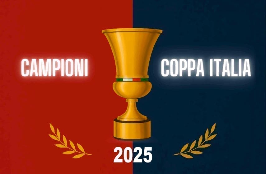 Bandiera Bologna Coppa Italia 2025 70x100 campioni
