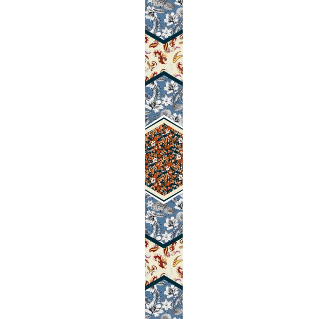Twilly Raso Geometrico Floreale
