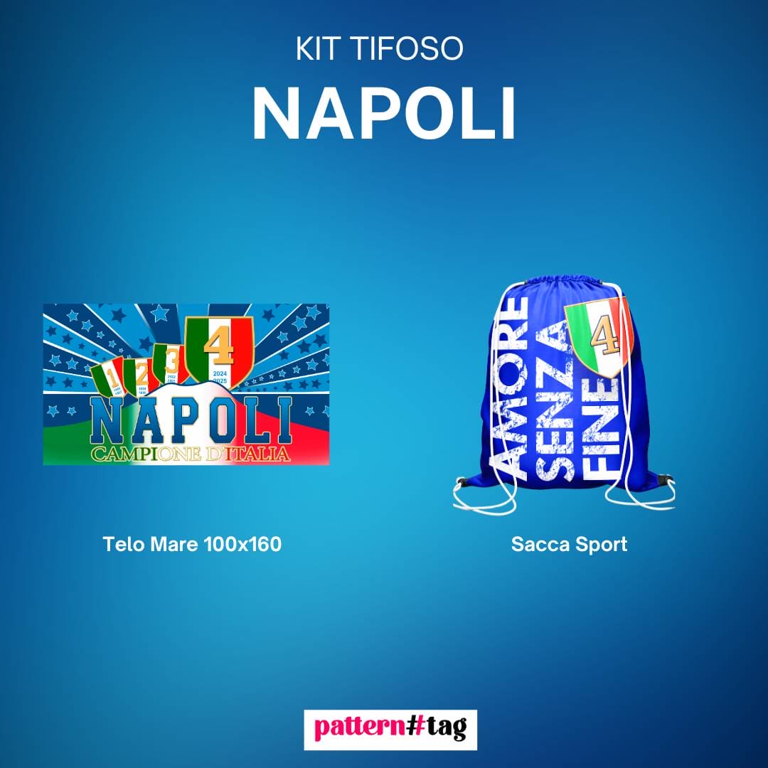 Zaino Sacca Sportiva Personalizzata Napoli Campione d’Italia