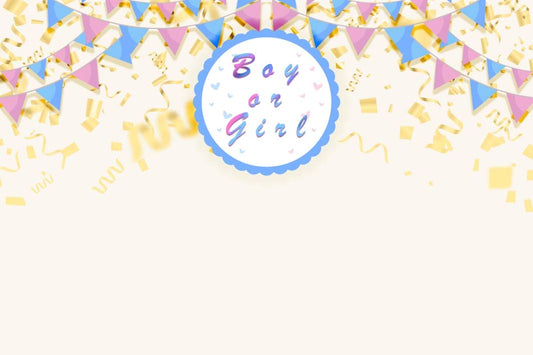 Striscione Baby Shower con bandierine