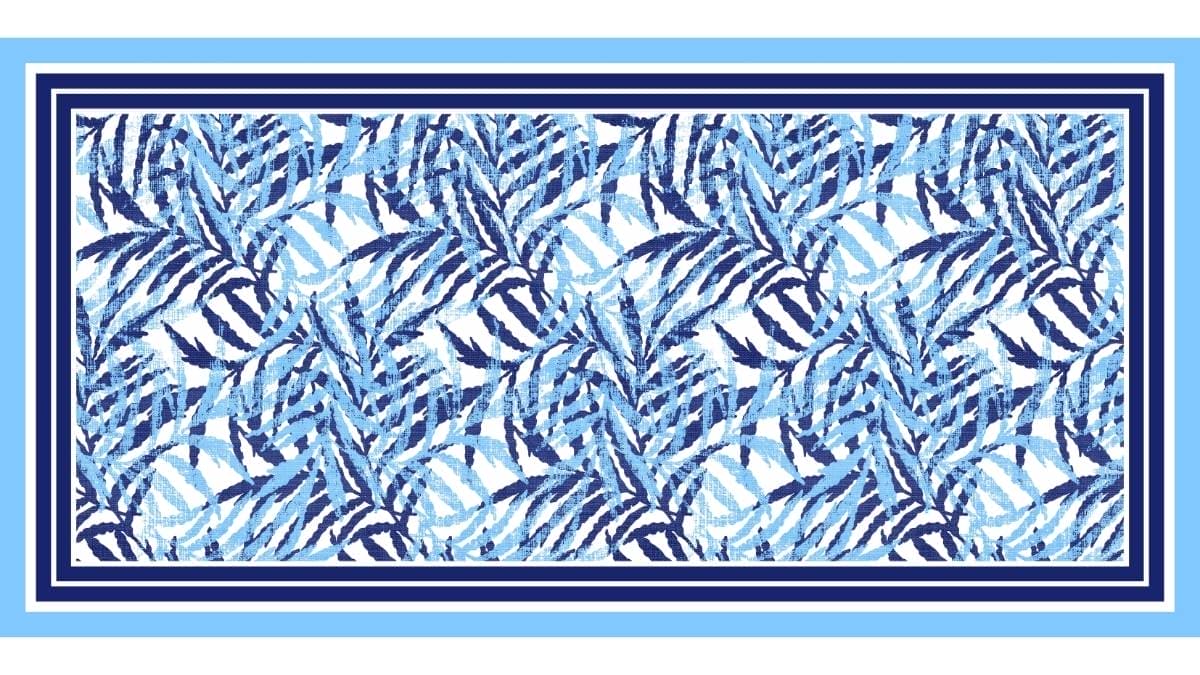 Telo da Mare Spugna Tropicale blu