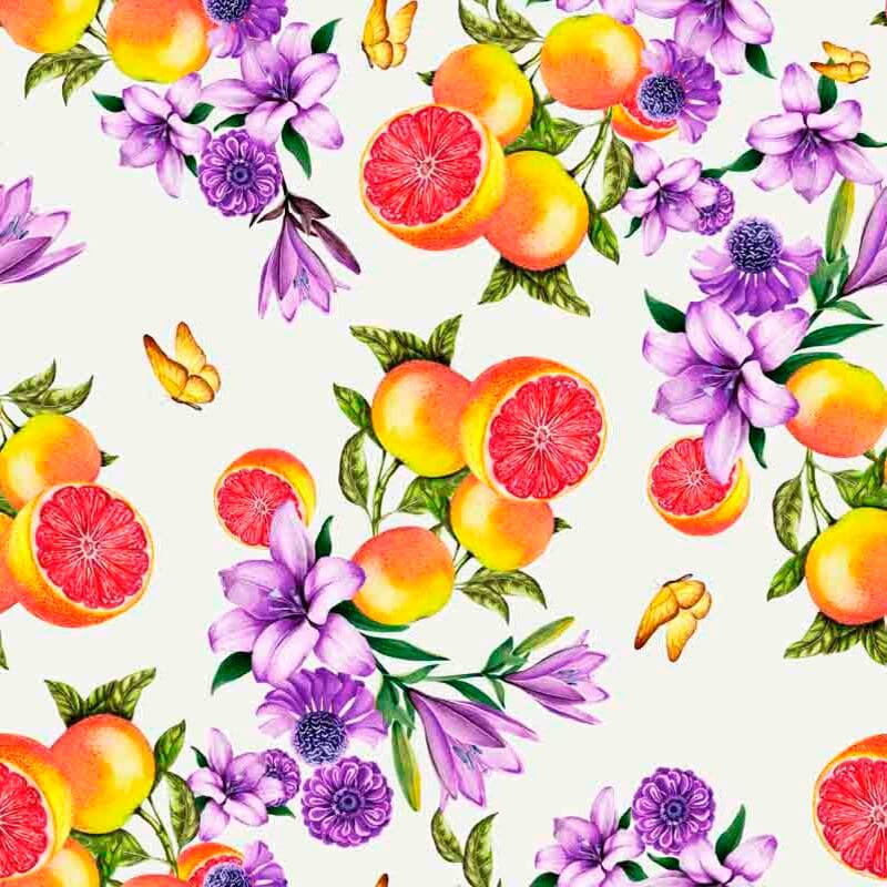Pattern design conversational moderno frutta arance - Patterntag
