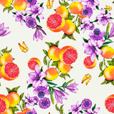 Pattern design conversational moderno frutta arance - Patterntag