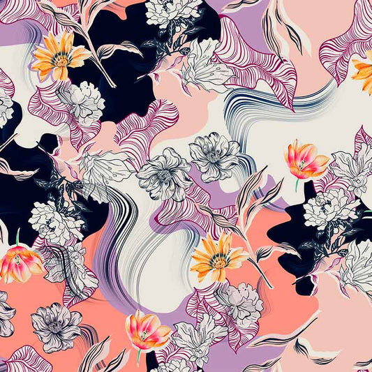 Surface Pattern design flowers modern