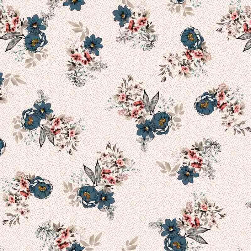 Pattern design Provencal fiori su pois - Patterntag