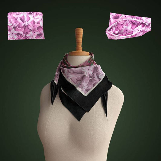 Foulard floreale elegante viola