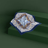 Foulard moderno floreale blu
