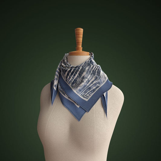 Foulard  moderno floreale blu