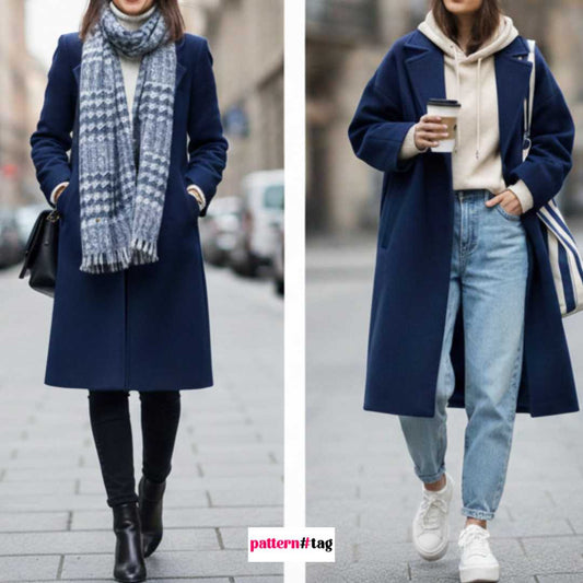 Cappotto Blu Donna: come indossarlo e come personalizzarlo con i tuoi pattern