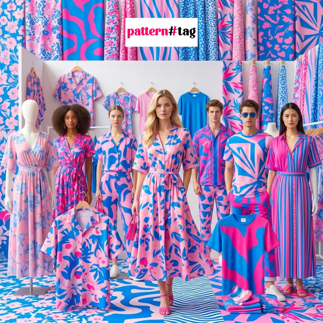 Il Duo Rosa & Azzurro Domina l'Estate 2026: Disegna e Stampa i Tuoi Capi su Patterntag