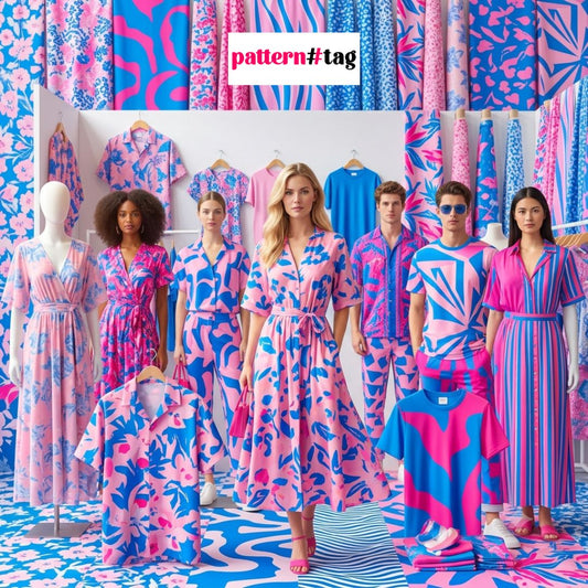 Il Duo Rosa & Azzurro Domina l'Estate 2026: Disegna e Stampa i Tuoi Capi su Patterntag