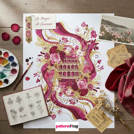 La magia di Sanremo in un pattern: moodboard e ispirazioni floreali