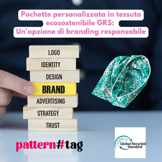 Pochette personalizzata in tessuto ecosostenibile GRS: Un'opzione di branding responsabile patterntag