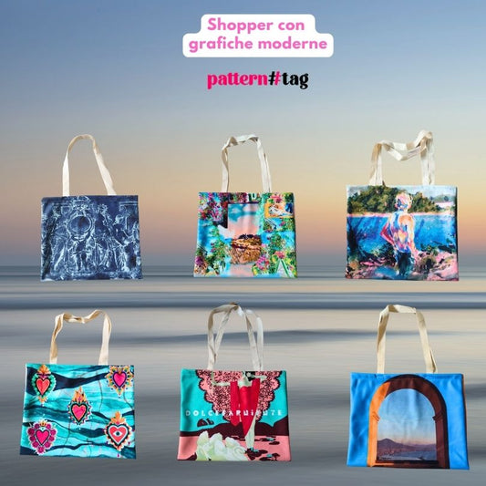 Shopper con grafiche moderne patterntag