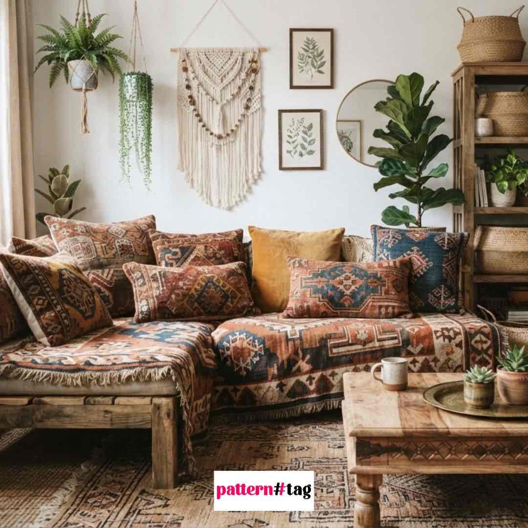 Tessuti Boho: fantasie etniche, materiali naturali e idee per arredare con stile