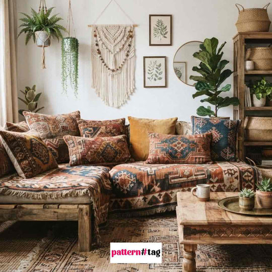 Tessuti Boho: fantasie etniche, materiali naturali e idee per arredare con stile