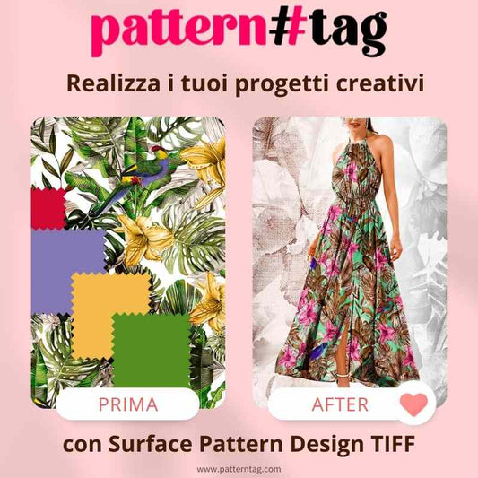 realizza progetti creativi con surface pattern design tiff patterntag