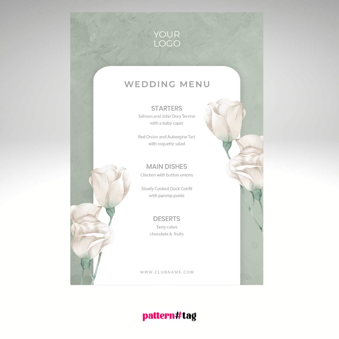 Menù matrimonio, battesimo, comunione ed eventi speciali in tessuto