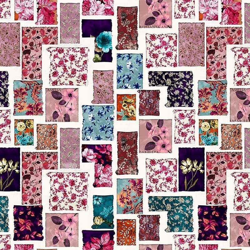 Pattern design flowers fiori rettangoli - Patterntag