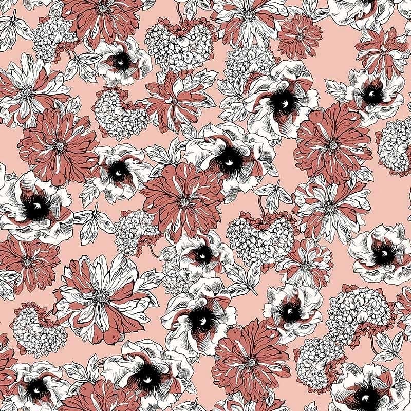 Pattern design flowers fiori astratto retrò 2 - Patterntag