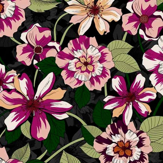 Stampa Surface Pattern design flowers futuristic