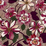 Stampa Surface Pattern design flowers futuristic