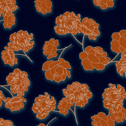 Pattern design flowers fluo