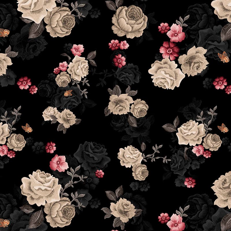 Stampa del Pattern design flowers modern