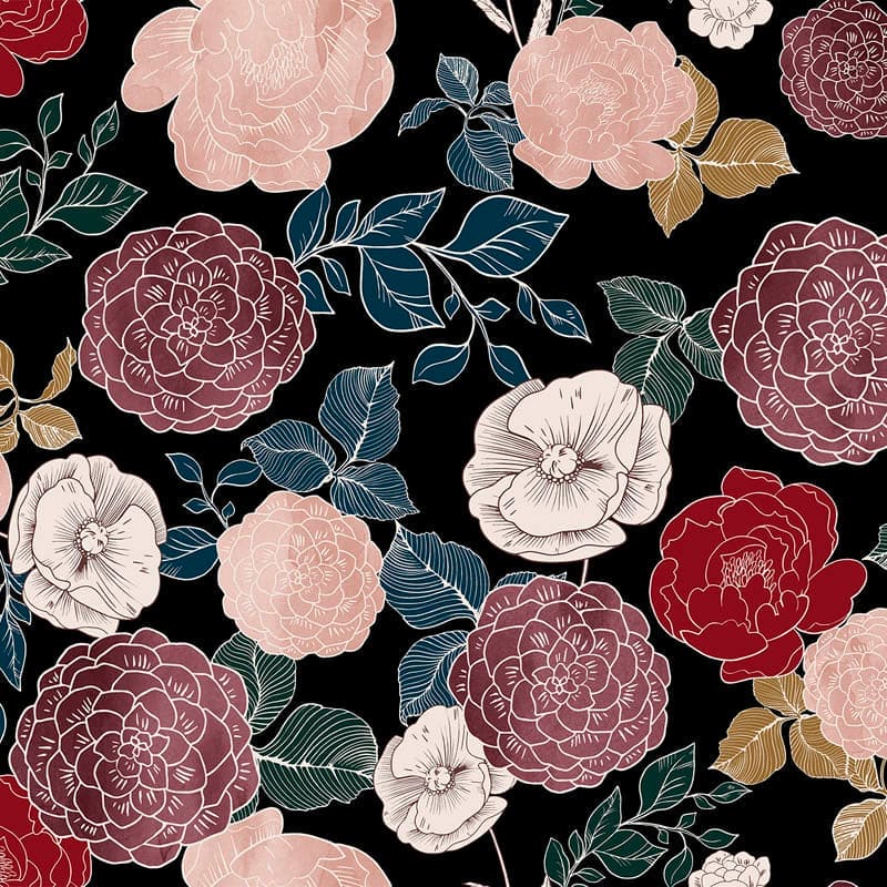 Pattern design flowers modern