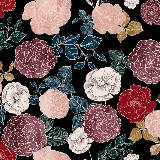 Stampa del Pattern design flowers modern