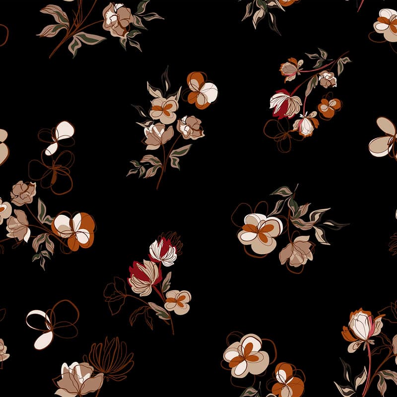 Stampa del Pattern design flowers minimal