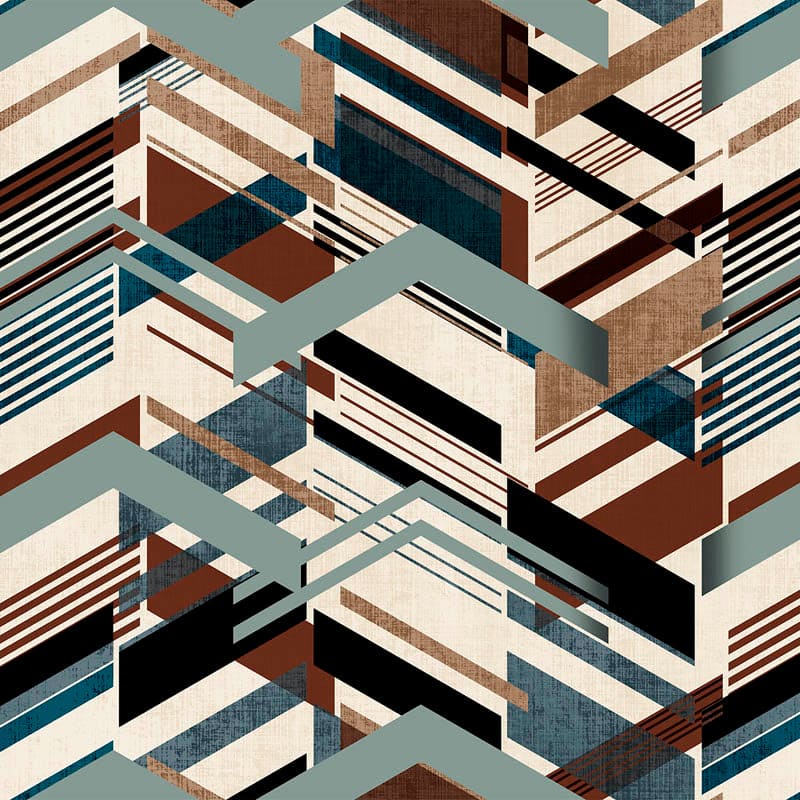 Stampa del Pattern design geometric tecno