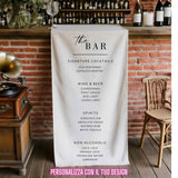 Insegna da bar e matrimoni in tessuto personalizzata