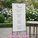 Insegna da bar e matrimoni in tessuto personalizzata